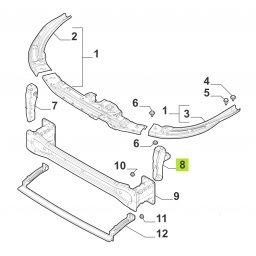 SOPORTE SEMIOPTICA IZQ. -ORIGINAL-