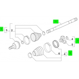 SEMIEJE EXT. DELT. IZQ. -ORIGINAL-