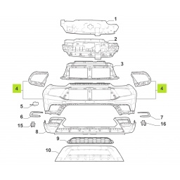 PARAGOLPE DELT. SUP. PRIMER -ORIGINAL-