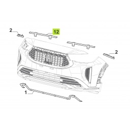 GUIA IZQ. PARAGOLPE DELT. (CENTRAL) -ORIGINAL-