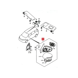 ESPEJO EXT. IZQ. ELECTRICO C/SEAL-ORIGINAL-