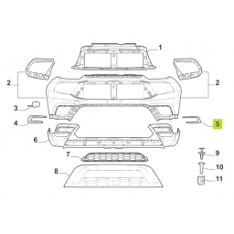 MOLDURA CROMADA IZQ. CONTORNO CAMINERO -ORIGINAL-