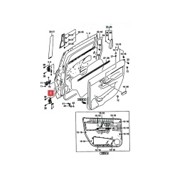 BISAGRA INF. IZQ. PUERTA TRAS.  -ORIGINAL-