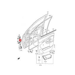 BISAGRA PUERTA DELT. IZQ. SUPERIOR -ORIGINAL-