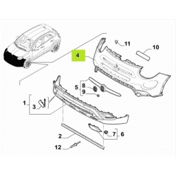 PARAGOLPE DELT. SUPERIOR C/PRIMER -ORIGINAL-