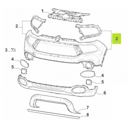 PARAGOLPE DELT. SUPERIOR C/AGUJ. APLIQUE -ORIGINAL-