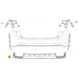 SOPORTE CENTRAL PARAGOLPE TRAS. -ORIGINAL-