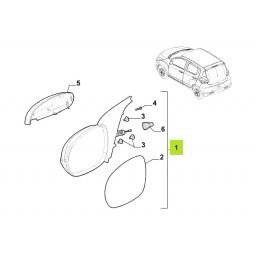 ESPEJO EXT. DER. ELECTRICO C/SEAL -ORIGINAL-