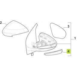 SEALERO ESPEJO EXTERIOR IZQ. -ORIGINAL-