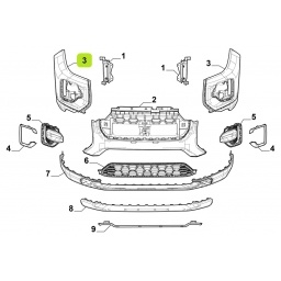 CANTONERA PARAGOLPE DELT. DER. -ORIGINAL-